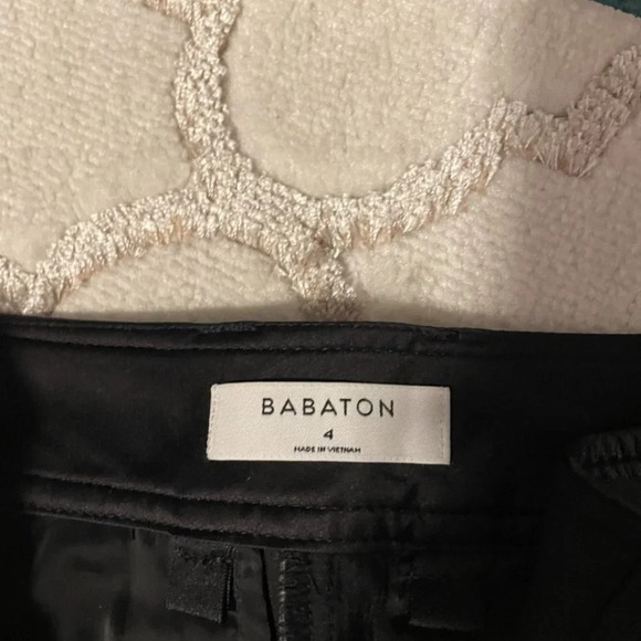 Aritzia Babaton Command High Waisted Vegan Leather Pants Black Size 4 - Picture 5 of 6